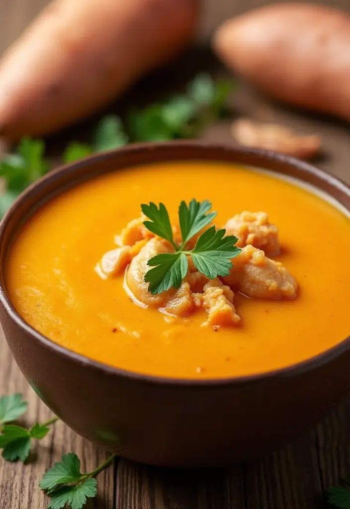 26 Chicken Soup Slow Cooker Recipes That Simmer to Perfection - 14. Chicken and Sweet Potato Soup