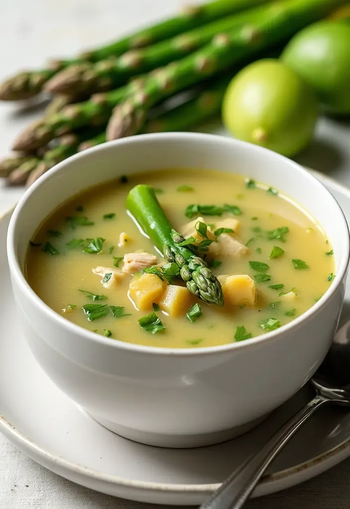 26 Chicken Soup Slow Cooker Recipes That Simmer to Perfection - 22. Chicken and Asparagus Soup