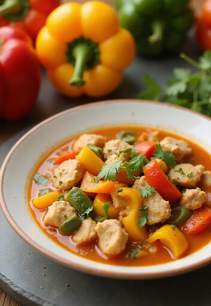 26 Chicken Soup Slow Cooker Recipes That Simmer to Perfection - 25. Chicken and Bell Pepper Soup