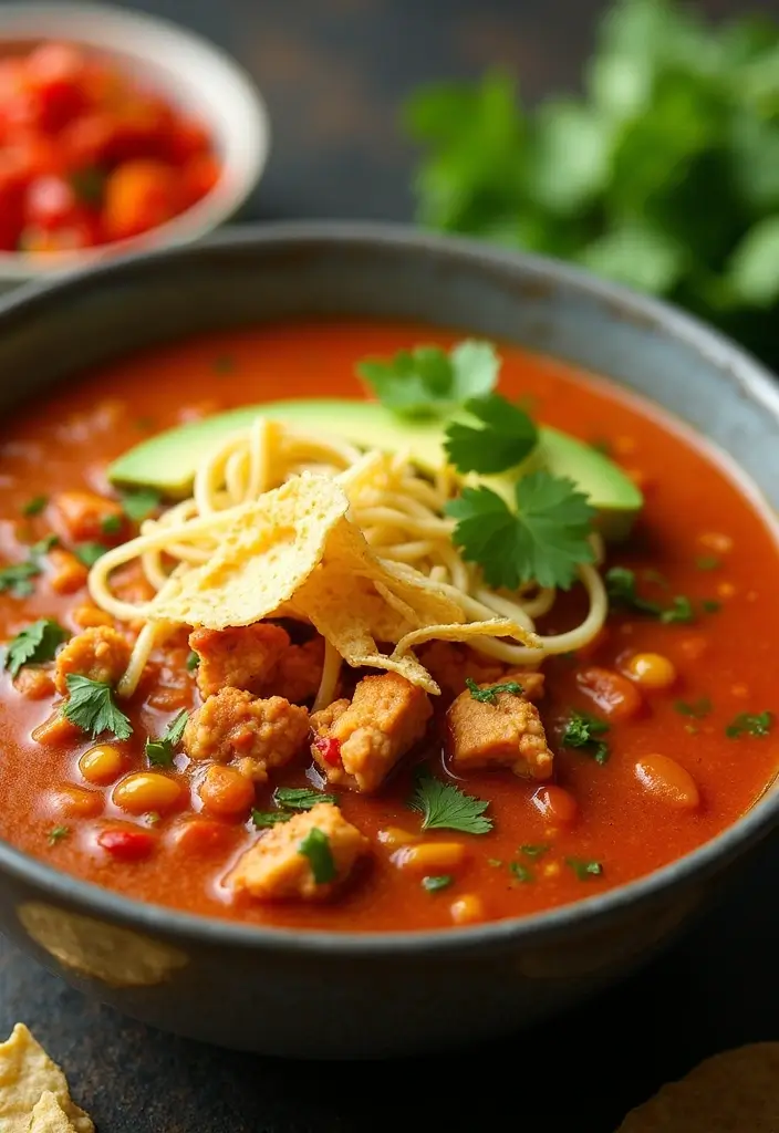 26 Chicken Soup Slow Cooker Recipes That Simmer to Perfection - 4. Spicy Chicken Tortilla Soup