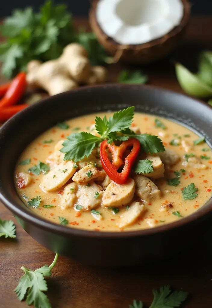 26 Chicken Soup Slow Cooker Recipes That Simmer to Perfection - 5. Thai Coconut Chicken Soup