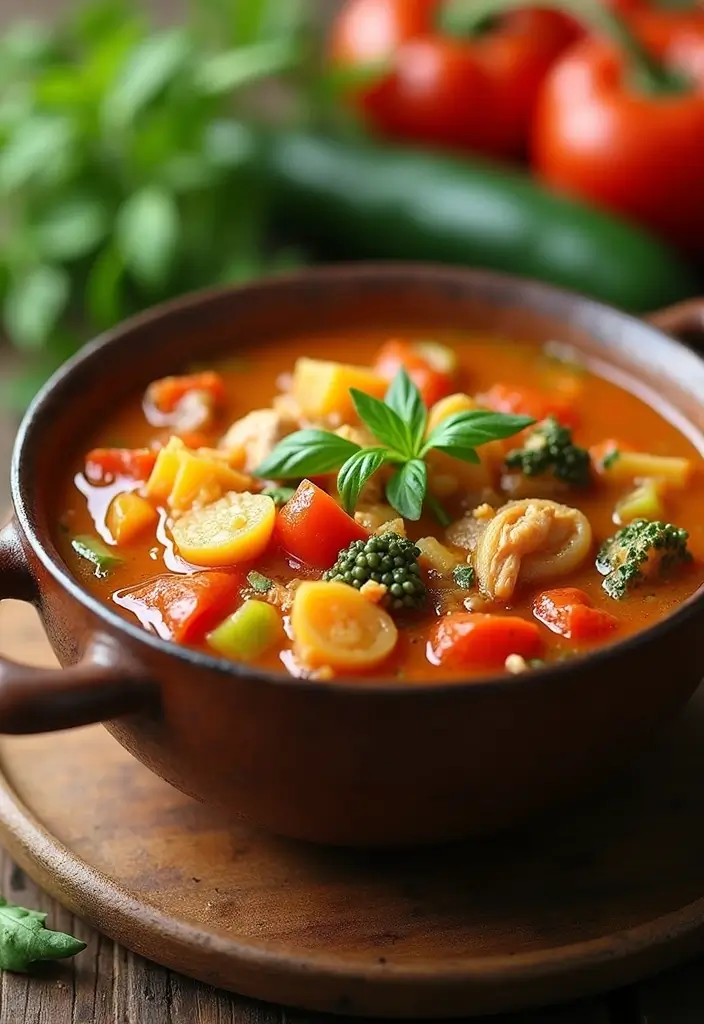 26 Chicken Soup Slow Cooker Recipes That Simmer to Perfection - 6. Hearty Chicken Vegetable Soup