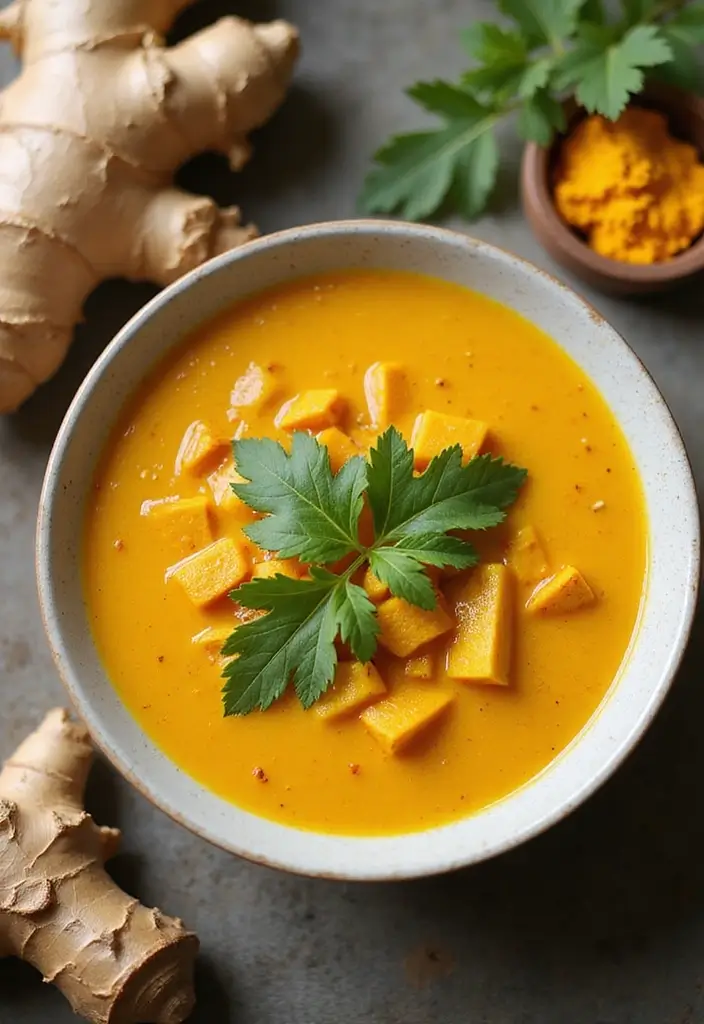 26 Chicken Soup Slow Cooker Recipes That Simmer to Perfection - 8. Ginger Turmeric Chicken Soup