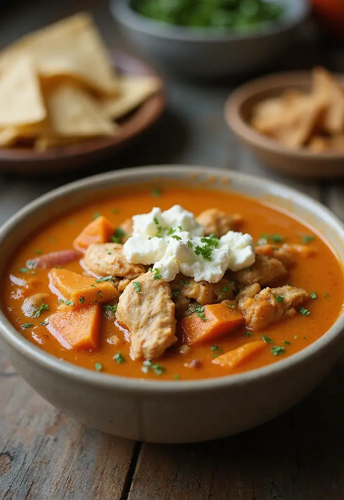 27 Chicken Tortilla Soup Instant Pot Recipes That Are Creamy & Easy - 10. Instant Pot Chicken Tortilla Soup with Sweet Potatoes