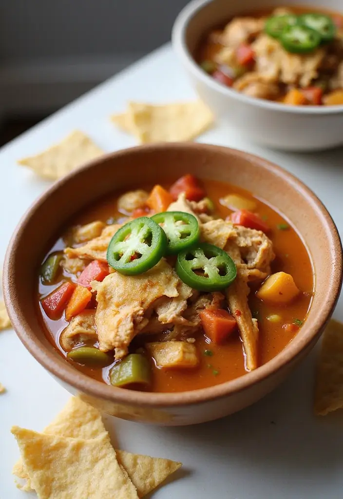 27 Chicken Tortilla Soup Instant Pot Recipes That Are Creamy & Easy - 11. Instant Pot Chicken Tortilla Soup with Bell Peppers