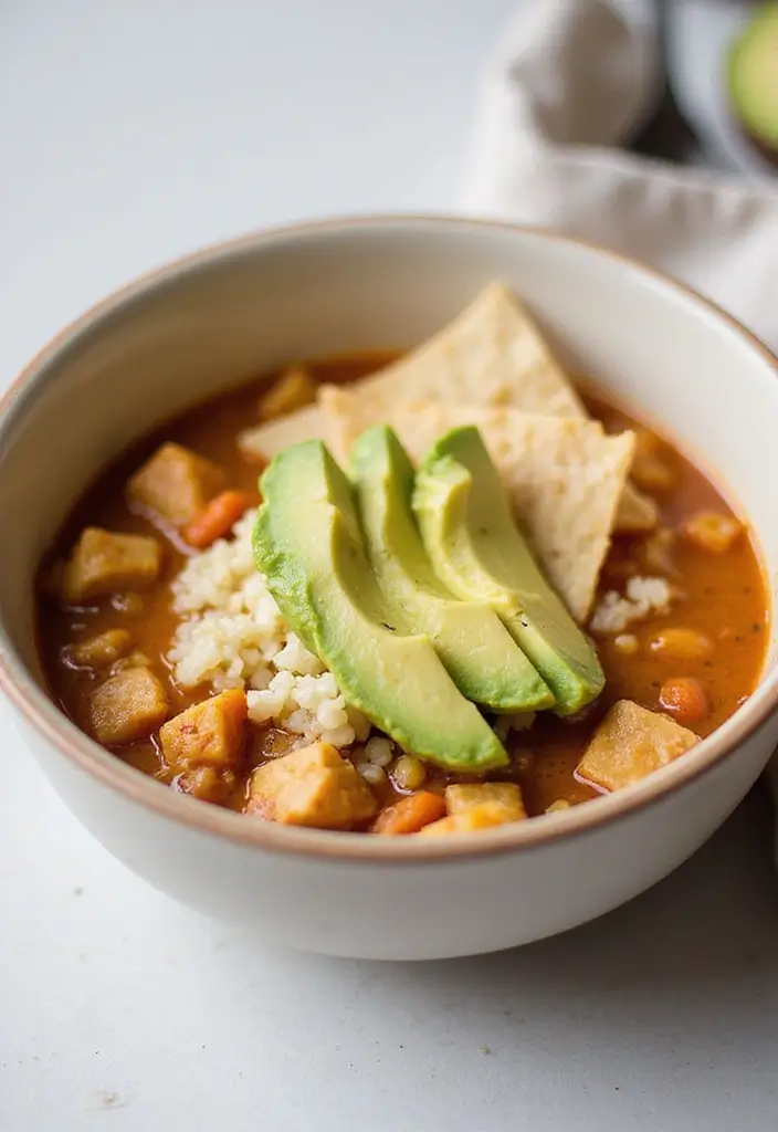 27 Chicken Tortilla Soup Instant Pot Recipes That Are Creamy & Easy - 15. Instant Pot Chicken Tortilla Soup with Cauliflower Rice
