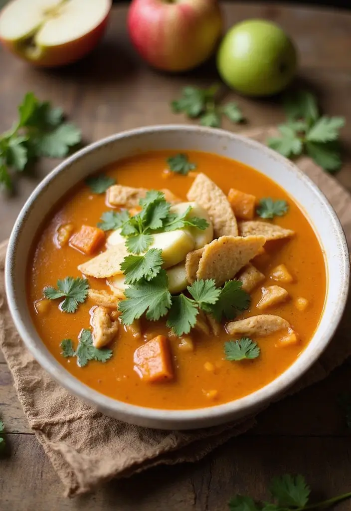 27 Chicken Tortilla Soup Instant Pot Recipes That Are Creamy & Easy - 22. Instant Pot Chicken Tortilla Soup with Apples