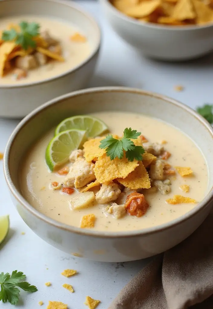 27 Chicken Tortilla Soup Instant Pot Recipes That Are Creamy & Easy - 4. Coconut Milk Chicken Tortilla Soup