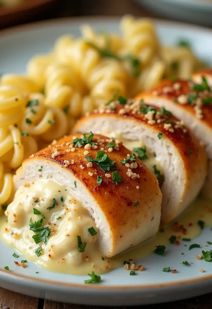 27 Gluten Free Chicken Alfredo Recipes That Are Creamy & Safe - 10. Stuffed Chicken Alfredo
