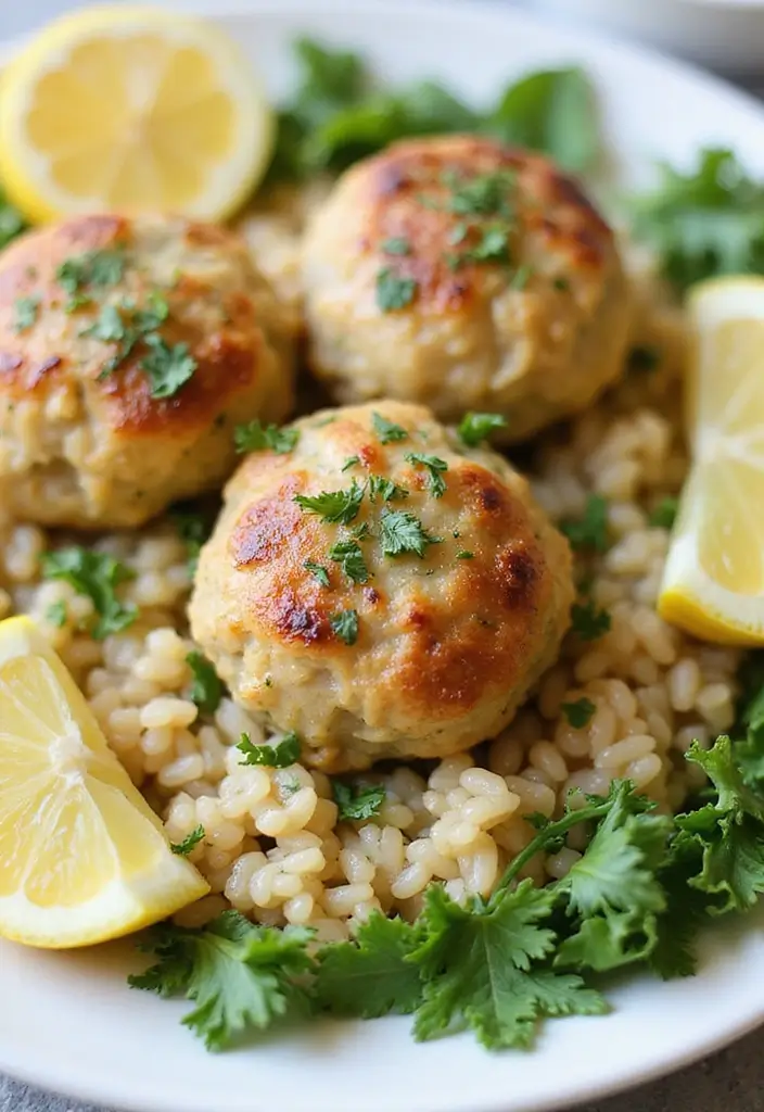 27 Greek Chicken Meatballs with Lemon Orzo Recipes That Pop with Flavor - 27. Lemon Dill Greek Chicken Meatballs with Orzo