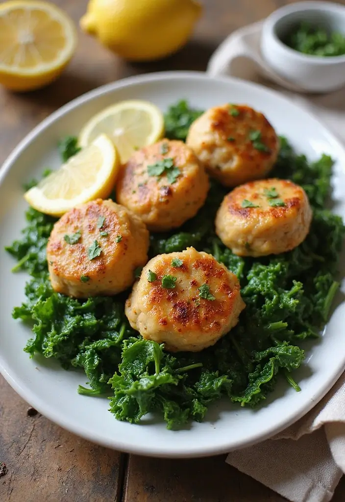 27 Greek Chicken Meatballs with Lemon Orzo Recipes That Pop with Flavor - 8. Zesty Greek Chicken Meatballs with Lemon Orzo and Spinach