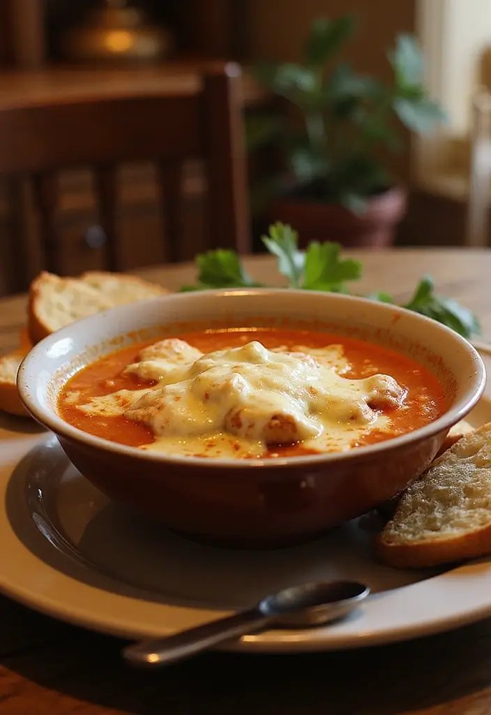 27 Ground Chicken Crockpot Recipes That Are Set-and-Forget Simple - 24. Chicken Parmesan Soup