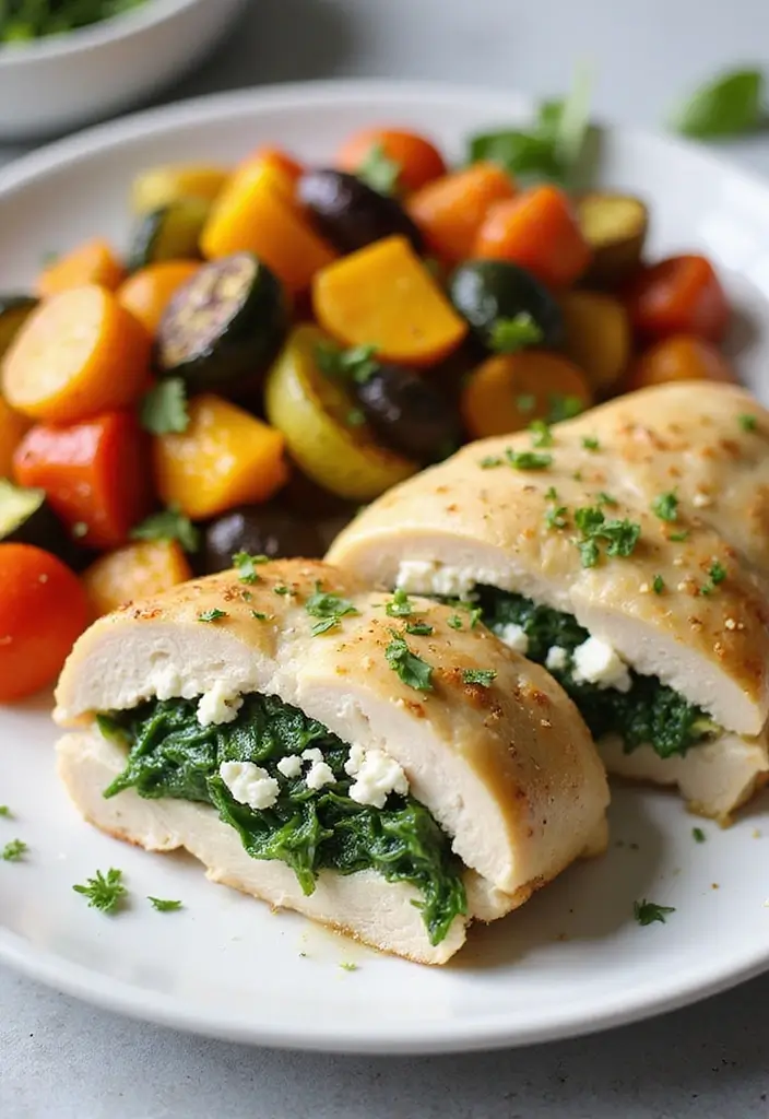 27 Healthy Stuffed Chicken Breast Recipes That Feel Fancy but Easy - 1. Spinach and Feta Stuffed Chicken