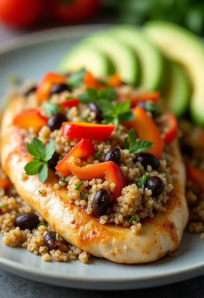 27 Healthy Stuffed Chicken Breast Recipes That Feel Fancy but Easy - 11. Quinoa and Black Bean Stuffed Chicken