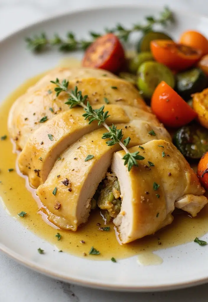 27 Healthy Stuffed Chicken Breast Recipes That Feel Fancy but Easy - 16. Honey Mustard and Thyme Stuffed Chicken