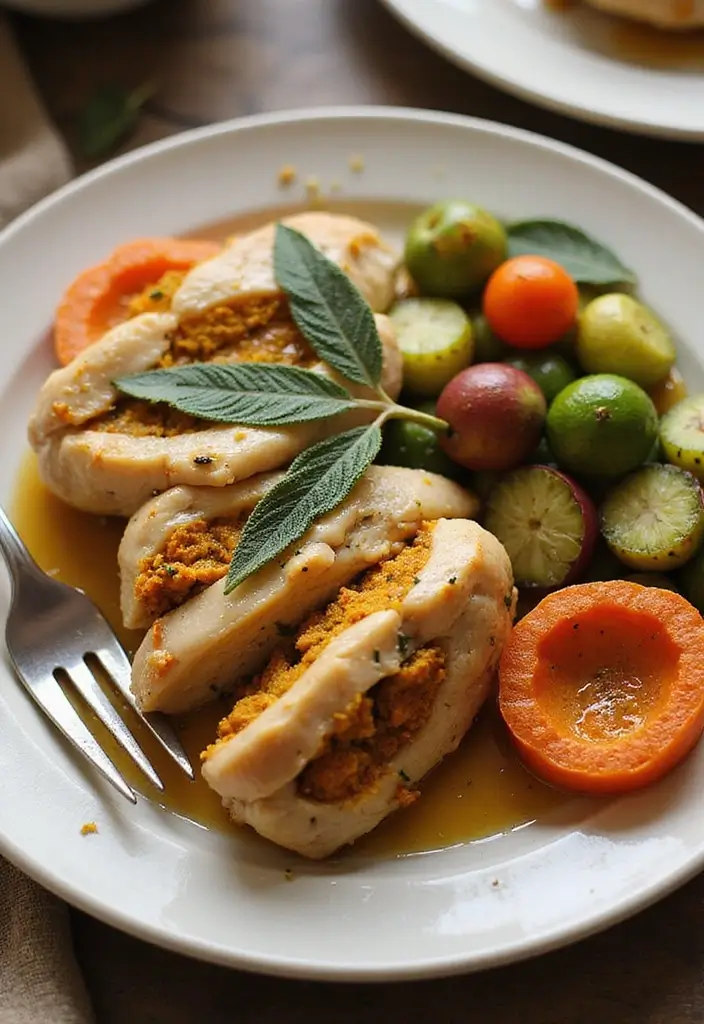 27 Healthy Stuffed Chicken Breast Recipes That Feel Fancy but Easy - 18. Pumpkin and Sage Stuffed Chicken