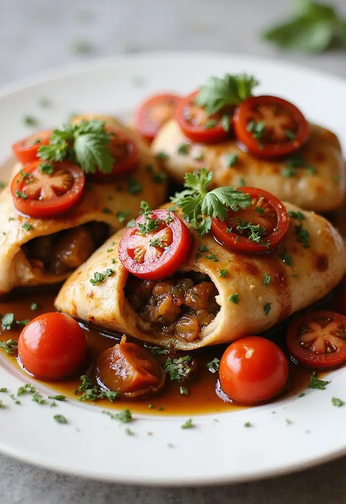 27 Healthy Stuffed Chicken Breast Recipes That Feel Fancy but Easy - 20. Balsamic and Tomato Stuffed Chicken
