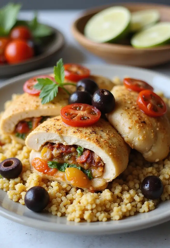 27 Healthy Stuffed Chicken Breast Recipes That Feel Fancy but Easy - 23. Mediterranean Couscous Stuffed Chicken