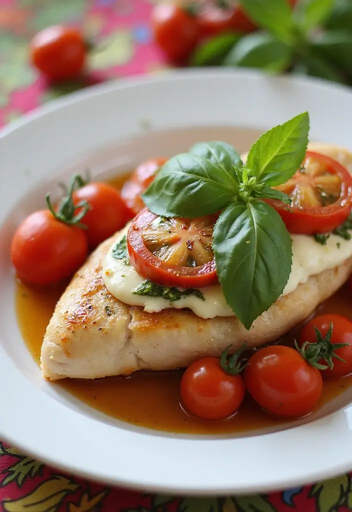 27 Healthy Stuffed Chicken Breast Recipes That Feel Fancy but Easy - 3. Tomato Basil Mozzarella Stuffed Chicken