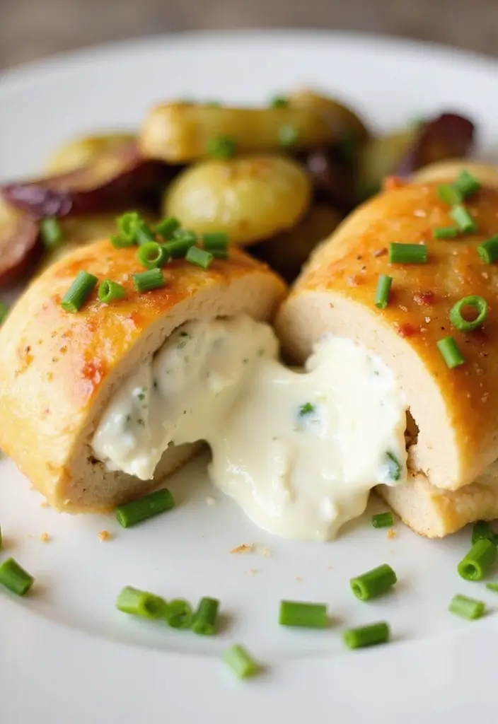 27 Healthy Stuffed Chicken Breast Recipes That Feel Fancy but Easy - 5. Cream Cheese and Chive Stuffed Chicken