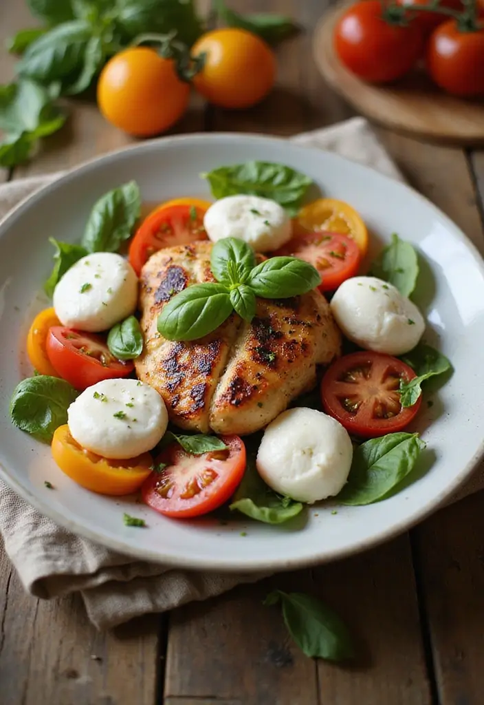 27 Quick, Easy & Delicious Chicken Breast Recipes Perfect for Busy Weeknights - 12. Chicken Caprese Salad