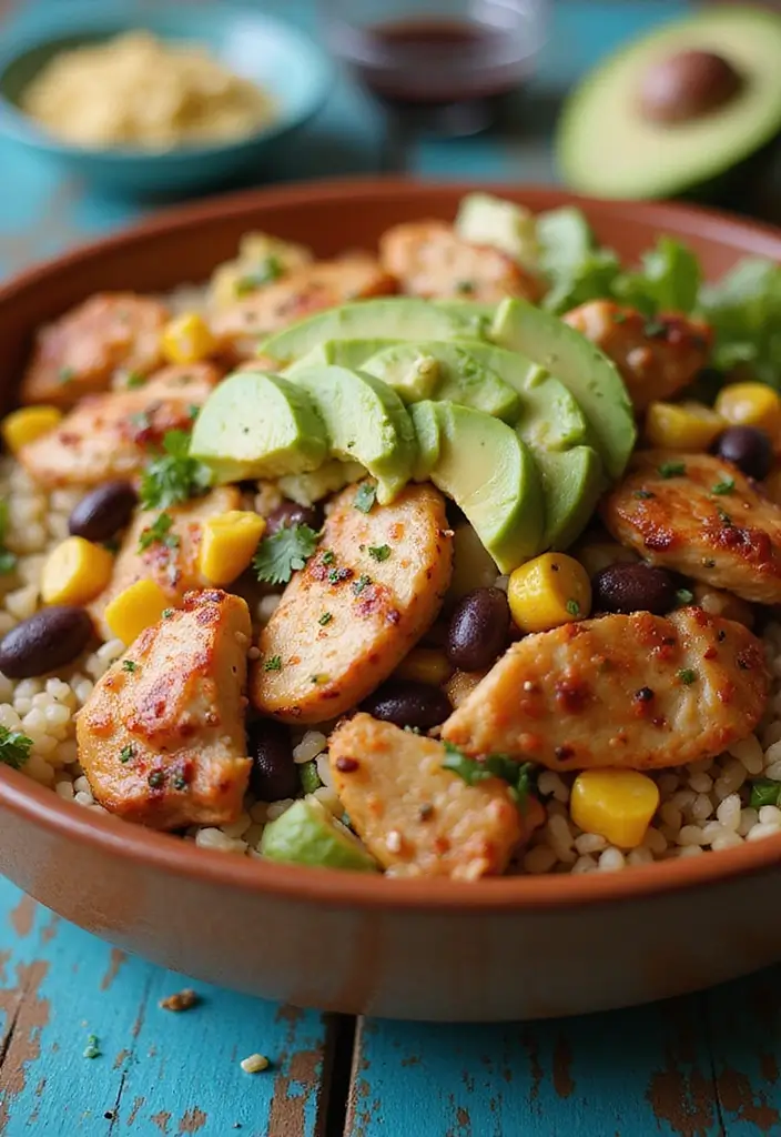 27 Quick, Easy & Delicious Chicken Breast Recipes Perfect for Busy Weeknights - 14. Chicken Burrito Bowls