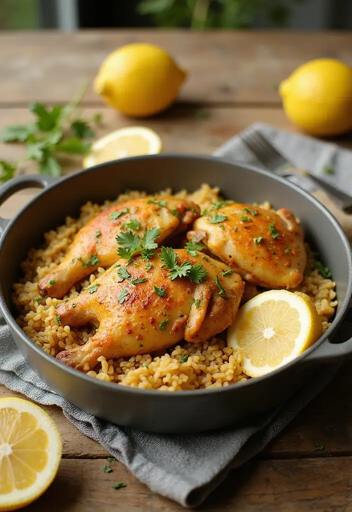 27 Rice-A-Roni Chicken and Rice Recipes That Are Nostalgic & Easy - 2. One-Pot Lemon Herb Chicken and Rice