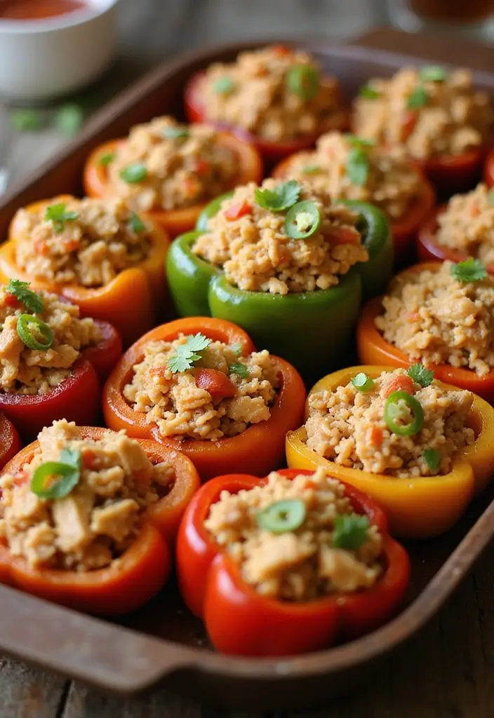 27 Rice-A-Roni Chicken and Rice Recipes That Are Nostalgic & Easy - 27. Chicken and Rice Stuffed Peppers