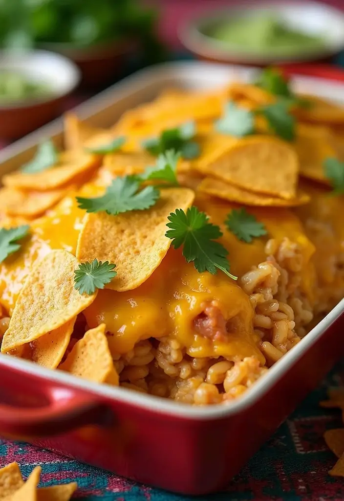 27 Rice-A-Roni Chicken and Rice Recipes That Are Nostalgic & Easy - 6. Chicken and Rice Taco Bake