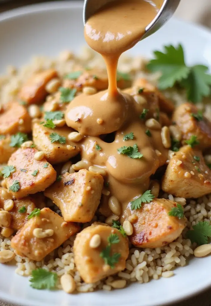27 Sauces for Chicken and Rice Recipes That Complete the Dish - 13. Peanut Sauce
