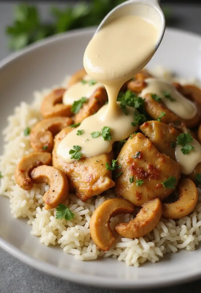 27 Sauces for Chicken and Rice Recipes That Complete the Dish - 27. Cashew Cream Sauce