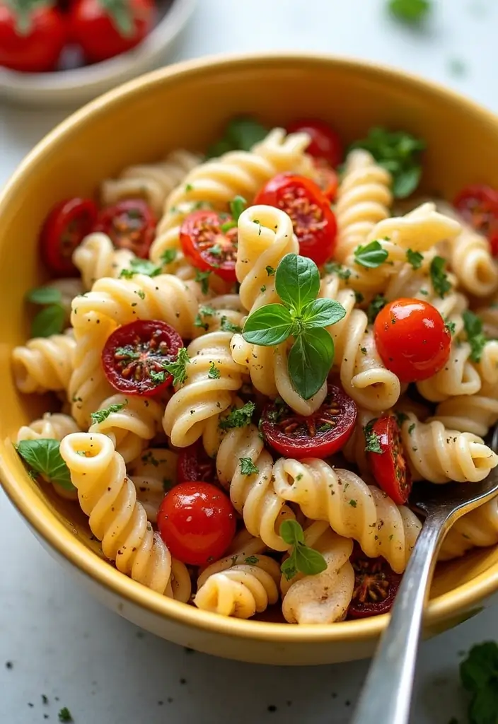 27 Sun Dried Tomato Chicken Pasta Recipes That Are Creamy & Tangy - 14. Sun Dried Tomato Chicken Pasta Salad