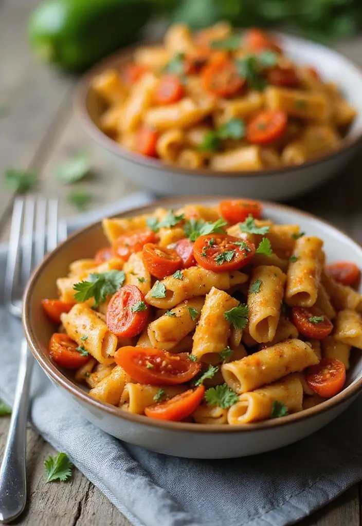 27 Sun Dried Tomato Chicken Pasta Recipes That Are Creamy & Tangy - 27. Sun Dried Tomato Chicken Pasta with Bell Peppers
