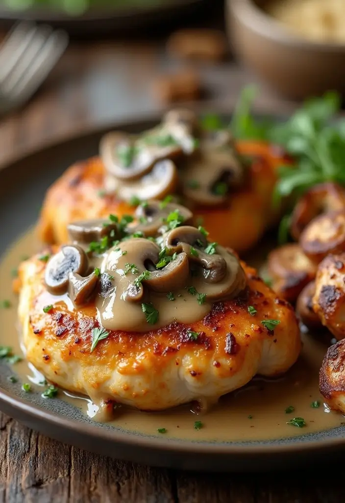 28 Carnivore Diet Chicken Recipes That Are Simple & Filling - 12. Chicken Thighs with Creamy Mushroom Sauce
