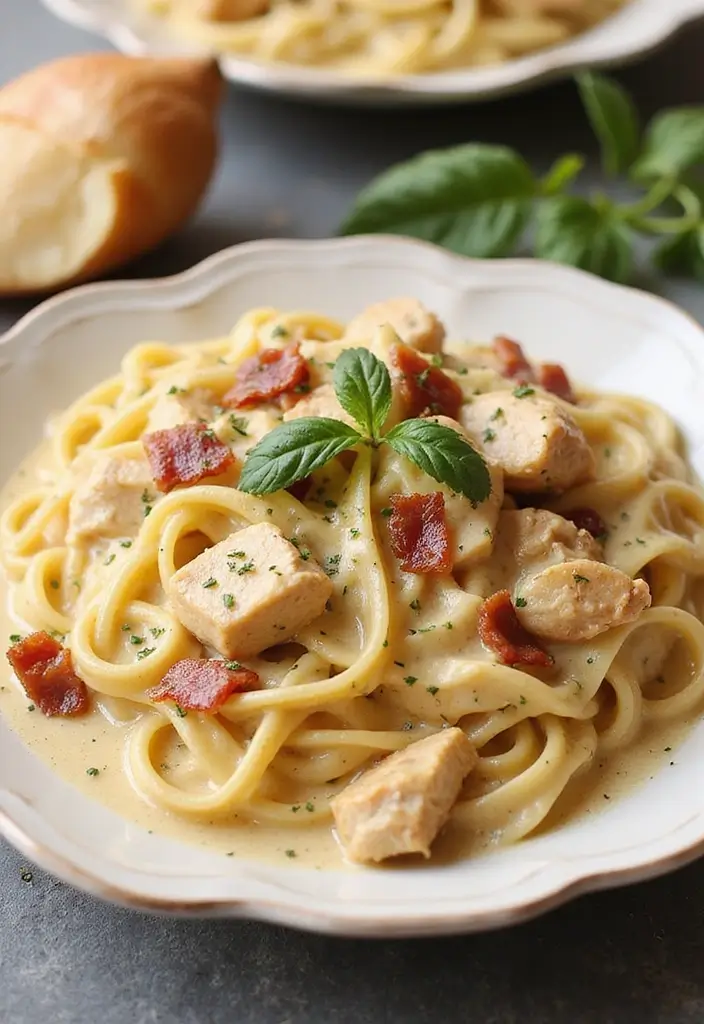 28 Carnivore Diet Chicken Recipes That Are Simple & Filling - 13. Chicken and Bacon Alfredo