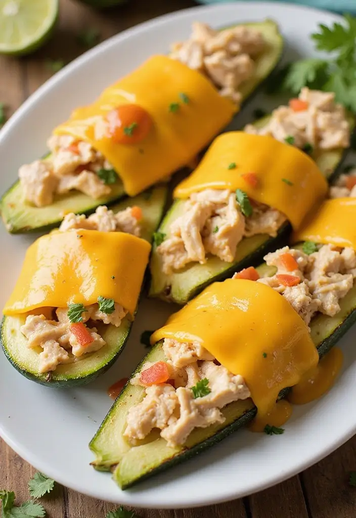 28 Carnivore Diet Chicken Recipes That Are Simple & Filling - 18. Chicken Zucchini Boats