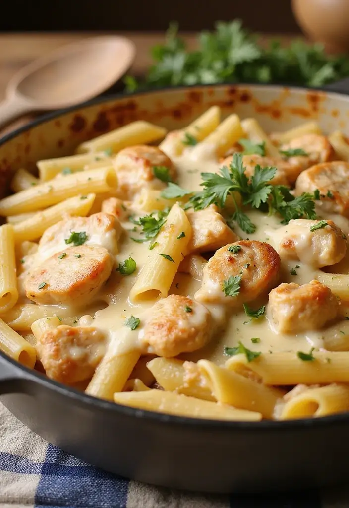 28 Chicken Alfredo Penne Pasta Recipes That Are Restaurant Quality - 11. Chicken Alfredo Penne Bake
