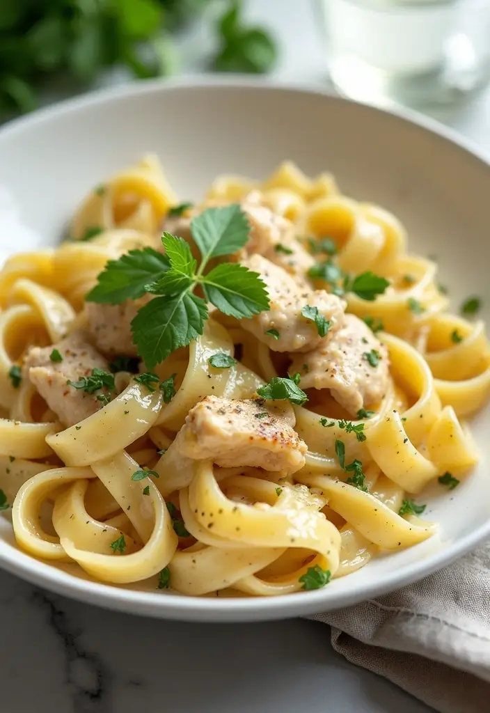 28 Chicken Alfredo Penne Pasta Recipes That Are Restaurant Quality - 26. Chicken Alfredo Penne with Cilantro Lime Sauce