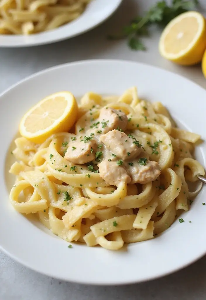 28 Chicken Alfredo Penne Pasta Recipes That Are Restaurant Quality - 4. Lemon Chicken Alfredo Penne
