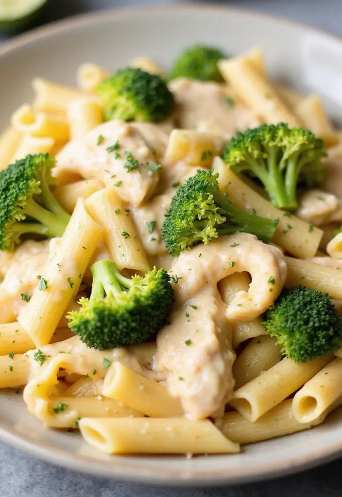 28 Chicken Alfredo Penne Pasta Recipes That Are Restaurant Quality - 6. Cheesy Broccoli Chicken Alfredo Penne
