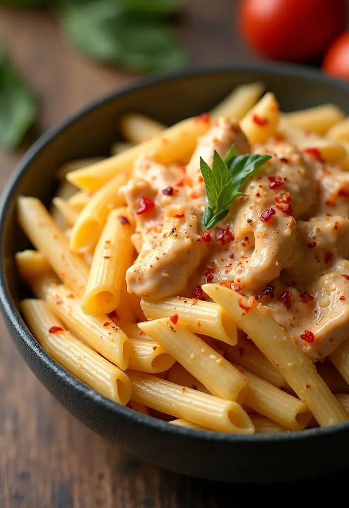 28 Chicken Alfredo Penne Pasta Recipes That Are Restaurant Quality - 7. Spicy Chicken Alfredo Penne