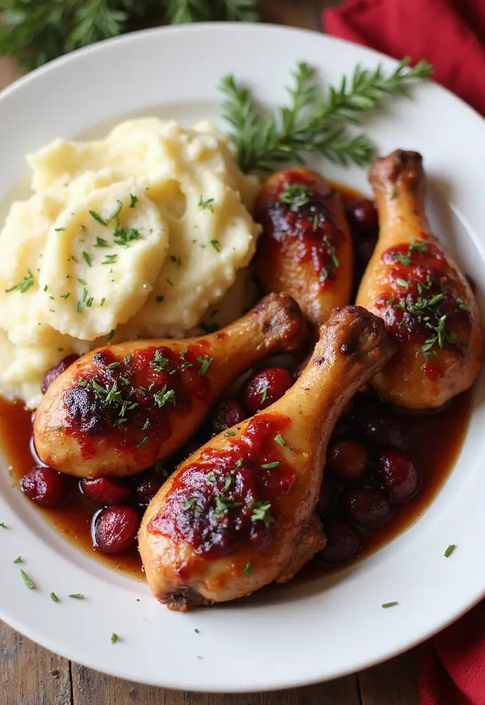28 Chicken Drumsticks in the Oven Recipes That Are Juicy Every Time - 27. Cranberry Glazed Drumsticks