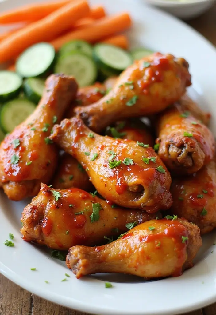 28 Chicken Drumsticks in the Oven Recipes That Are Juicy Every Time - 3. Spicy Sriracha Honey Drumsticks