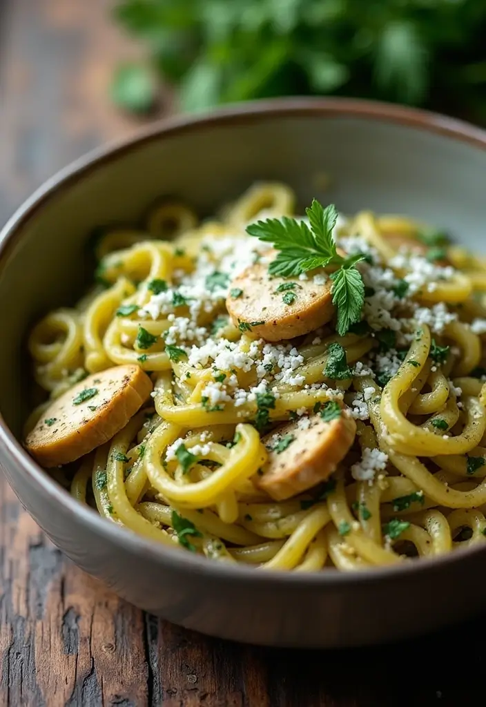 28 Chicken Pesto Pasta Recipes That Taste Bright & Herby - 16. Chicken Pesto Pasta with Goat Cheese