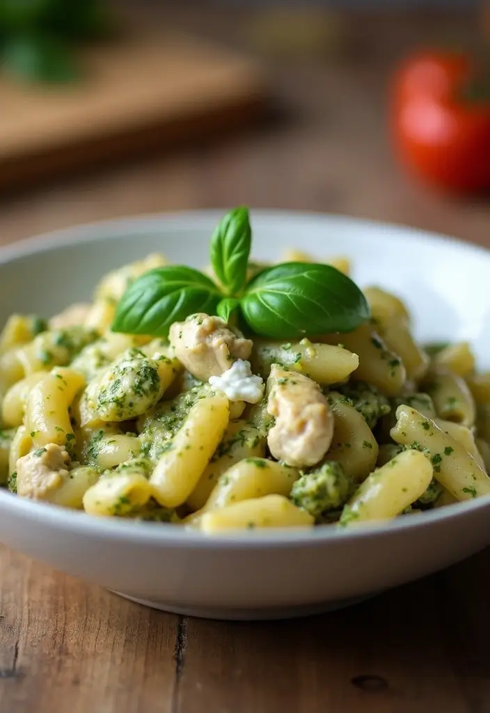 28 Chicken Pesto Pasta Recipes That Taste Bright & Herby - 28. Chicken Pesto Pasta with Ricotta