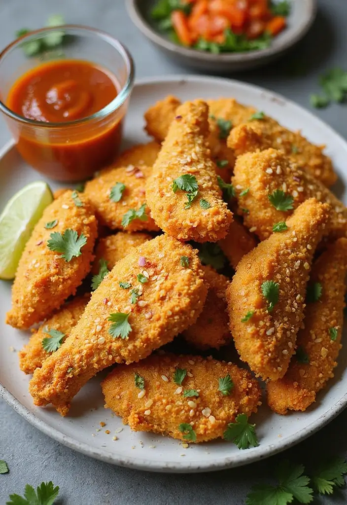 28 Corn Flake Chicken Tenders That Are Crunchy & Family-Friendly - 12. Coconut-Curry Corn Flake Chicken Tenders