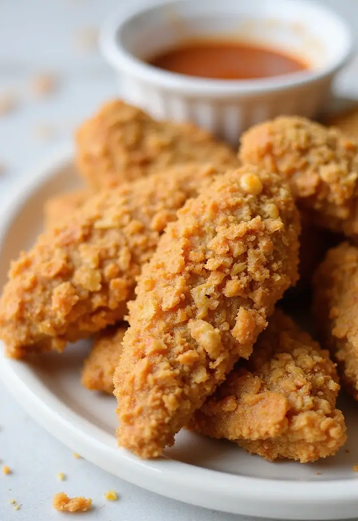 28 Corn Flake Chicken Tenders That Are Crunchy & Family-Friendly - 21. Peanut Butter Corn Flake Chicken Tenders