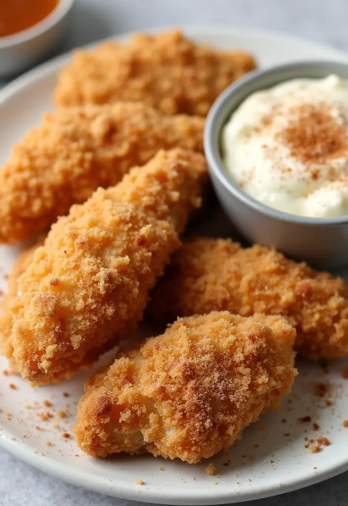 28 Corn Flake Chicken Tenders That Are Crunchy & Family-Friendly - 23. Cinnamon Sugar Corn Flake Chicken Tenders