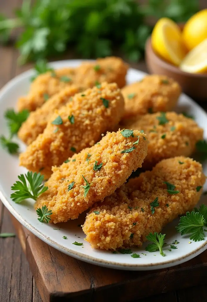 28 Corn Flake Chicken Tenders That Are Crunchy & Family-Friendly - 5. Garlic and Herb Corn Flake Chicken Tenders