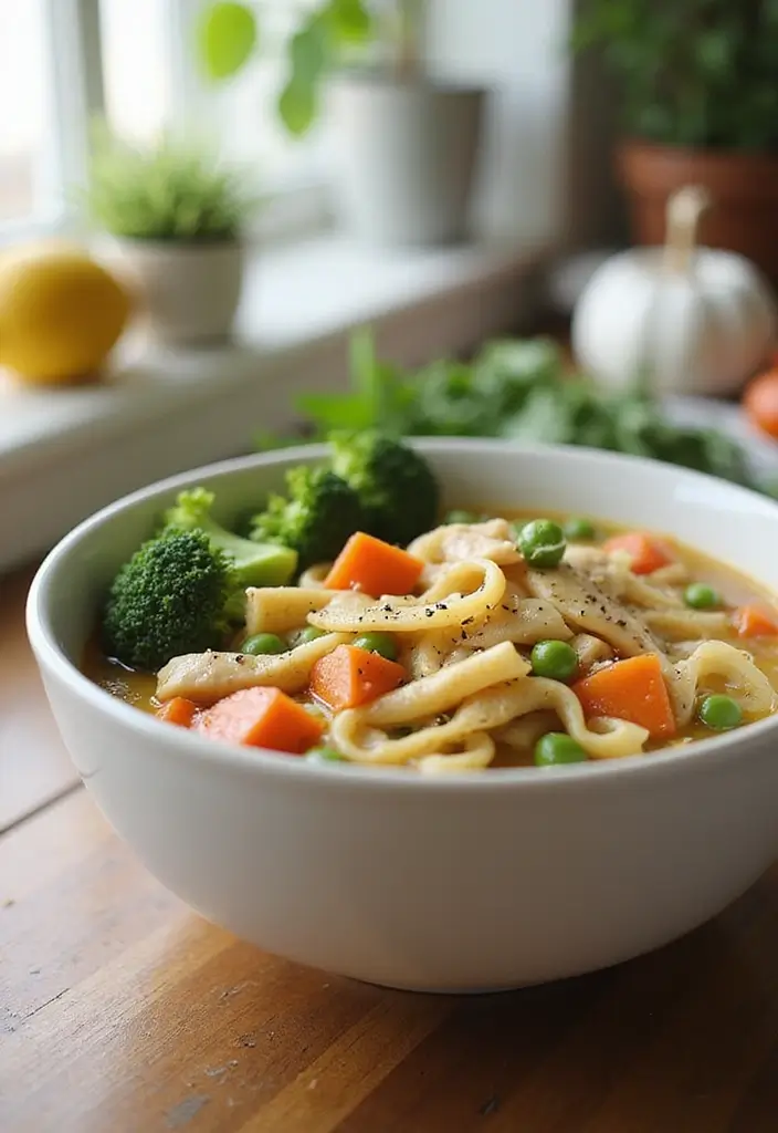 28 Easy Crockpot Chicken Noodle Soup Recipes That Simmer Perfectly - 21. Chicken Noodle Soup with Broccoli